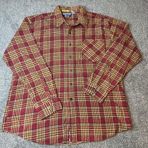 vtg‎ Haband Ice House Flannel Shirt Mens XL Plaid Button Up Long Sleeve